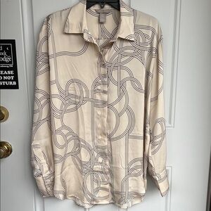 Women’s Cream Patterned Shirt